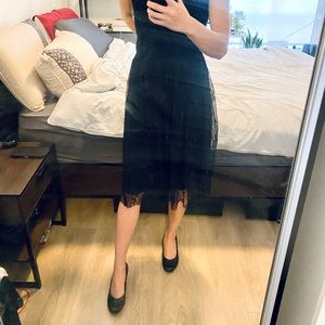 Delicate Black Lace Skirt